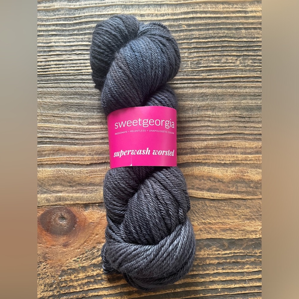 Sweet Georgia Charcoal 100% Superwash Worsted Wool New